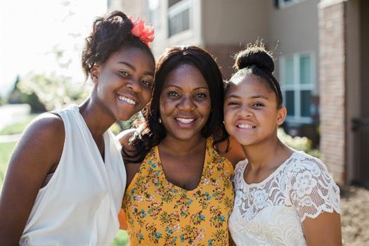 Anika Williams family New homeowner Anika Williams and daughters